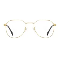 Geometric Gold Eyeglasses