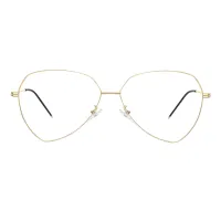 Geometric Gold Eyeglasses