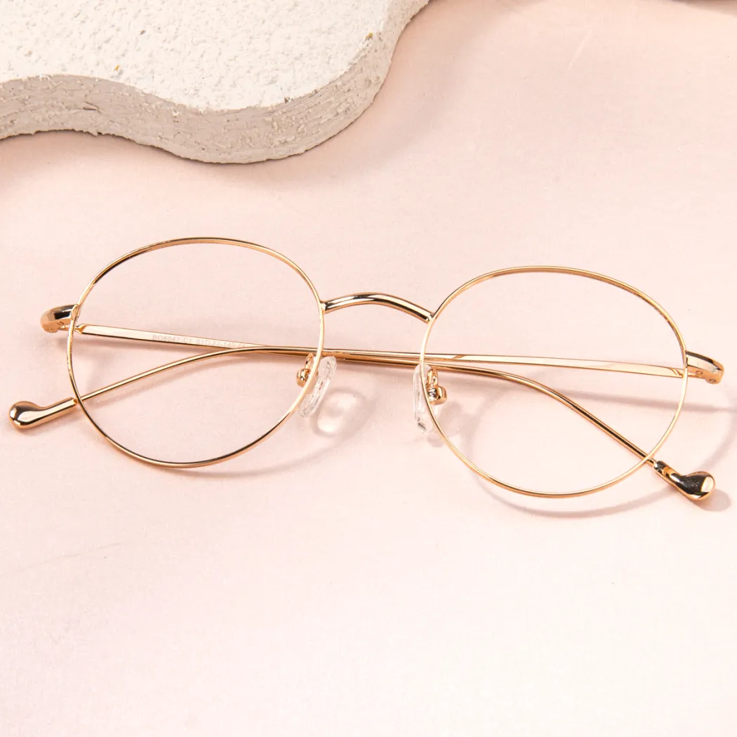 Oval Gold Eyeglasses