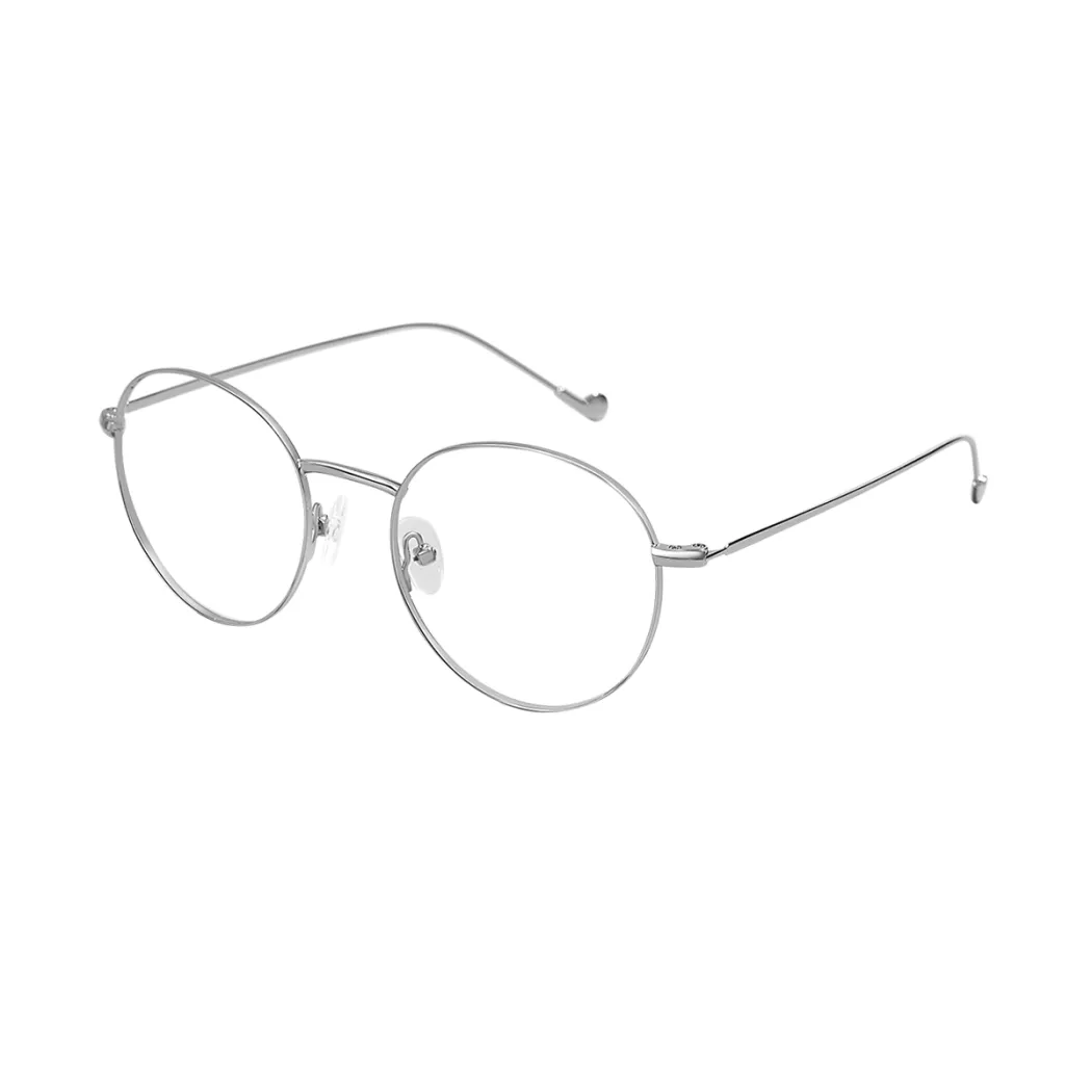 Oval Silver Eyeglasses