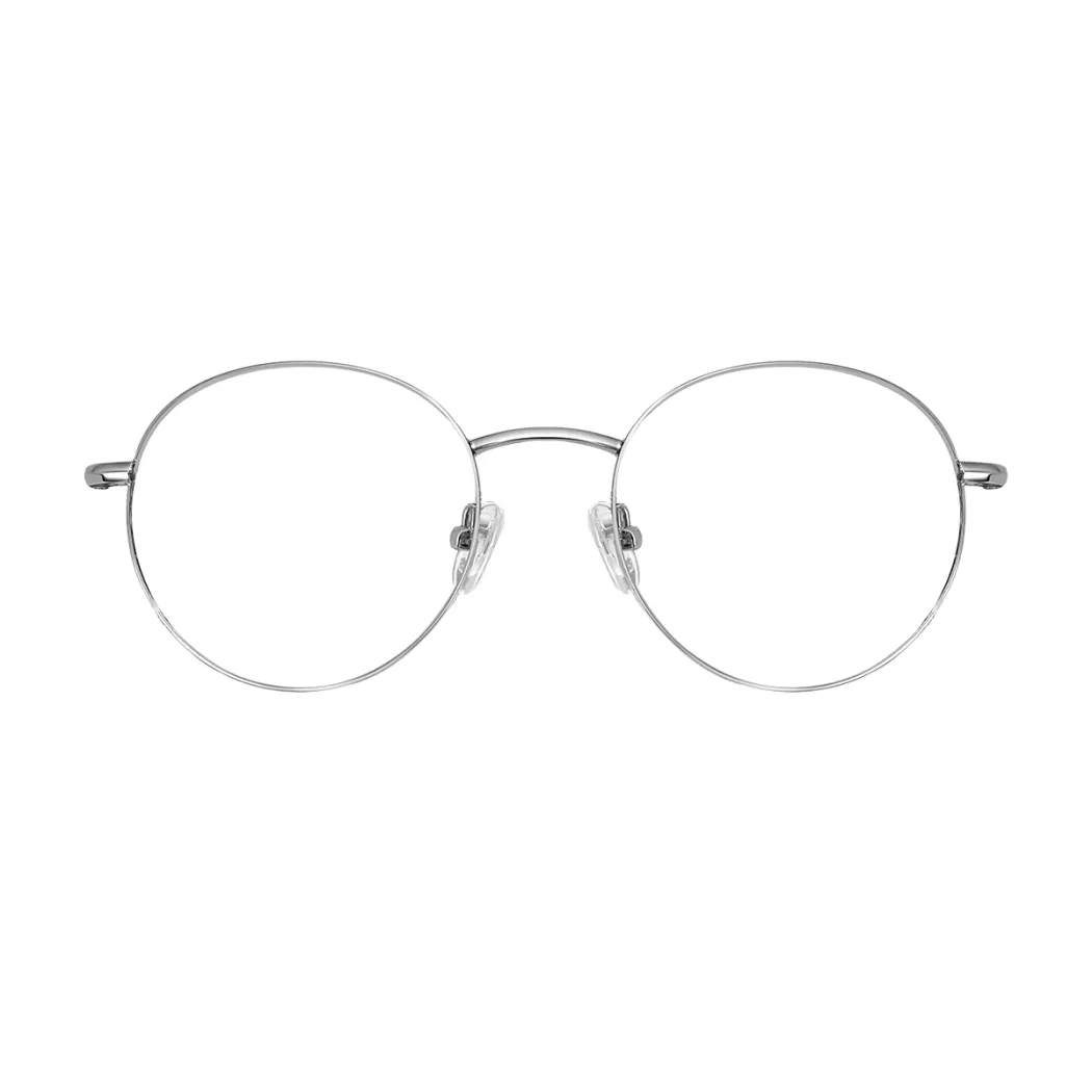 Oval Silver Eyeglasses