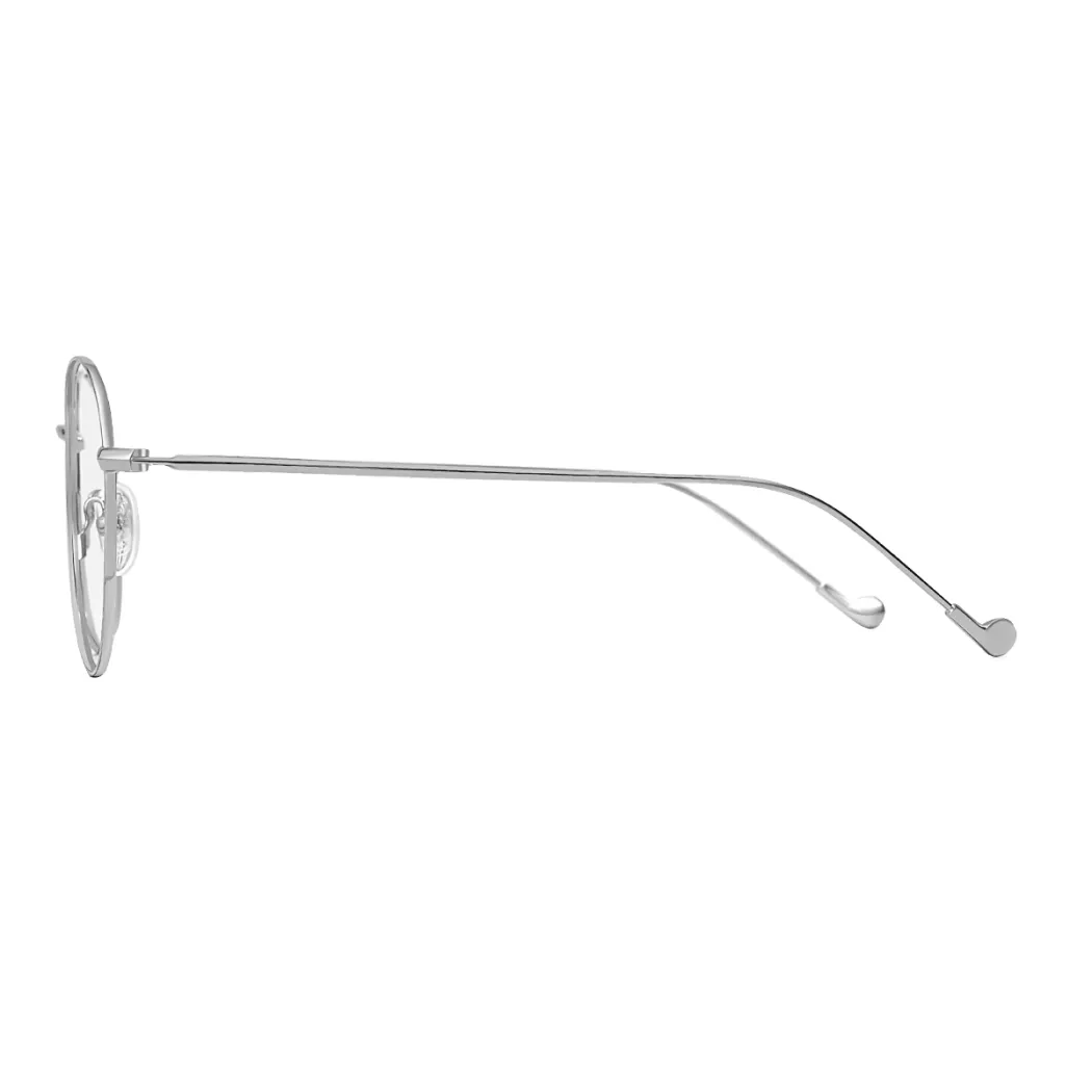 Oval Silver Eyeglasses