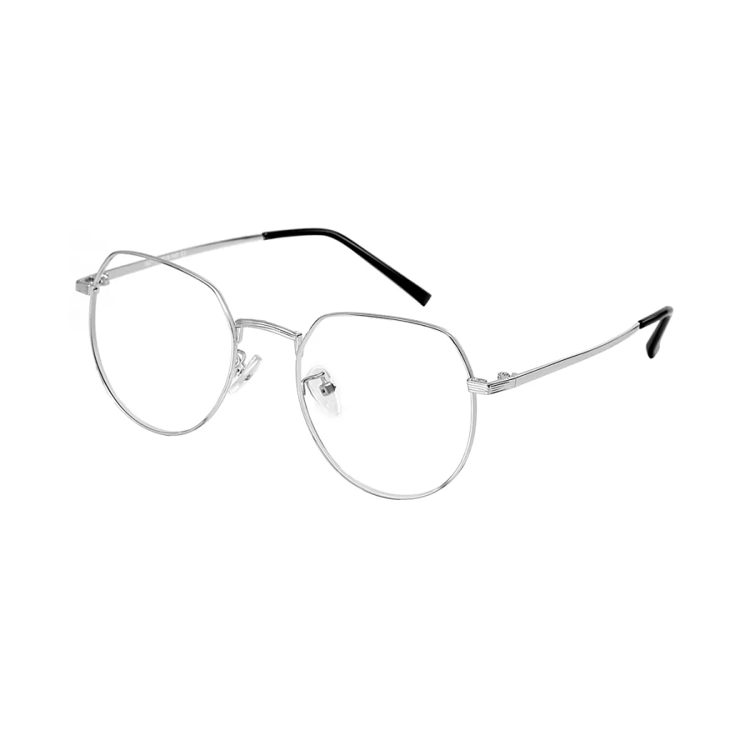 Oval Silver Eyeglasses