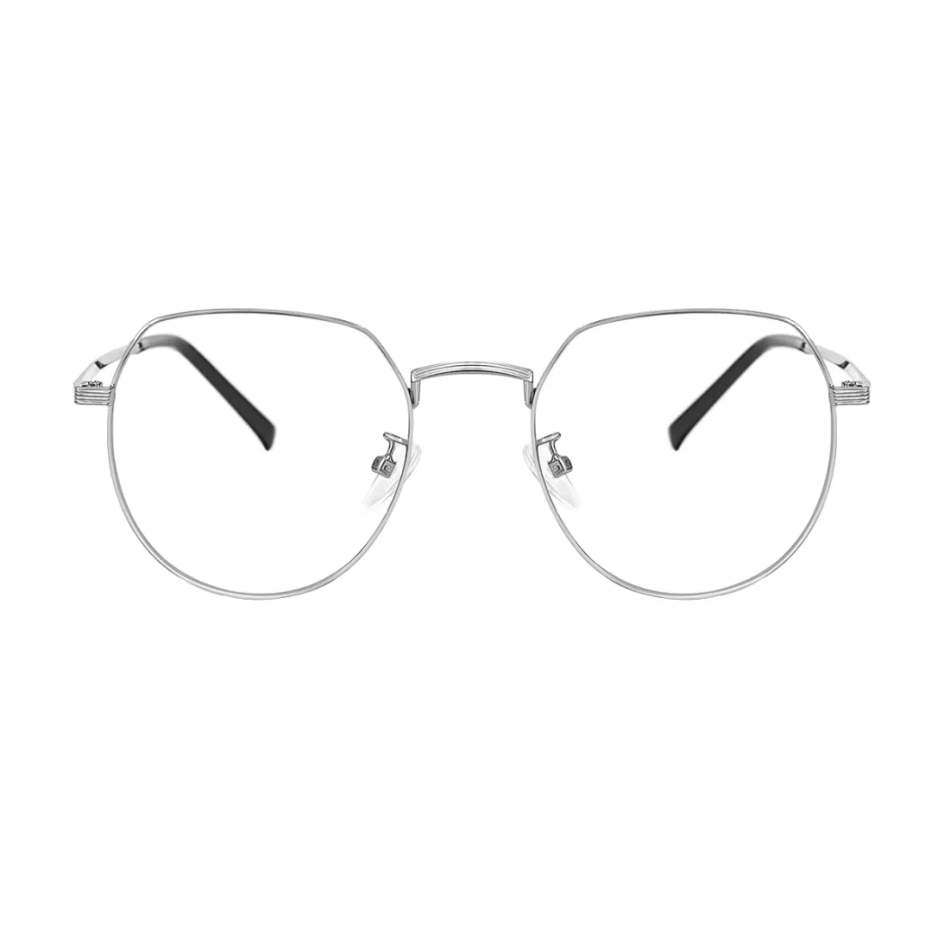 Oval Silver Eyeglasses