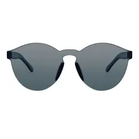 Round Transparent Gray Sunglasses