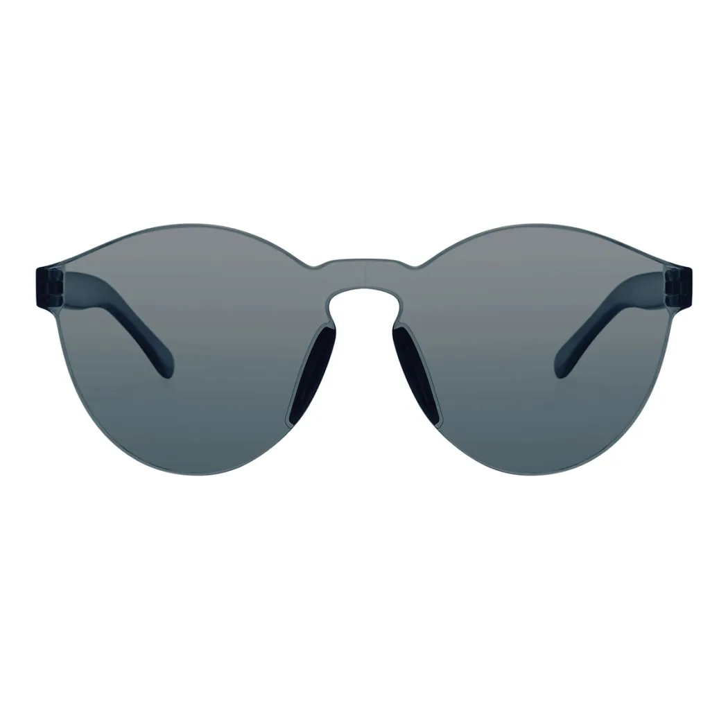 Round Transparent Gray Sunglasses