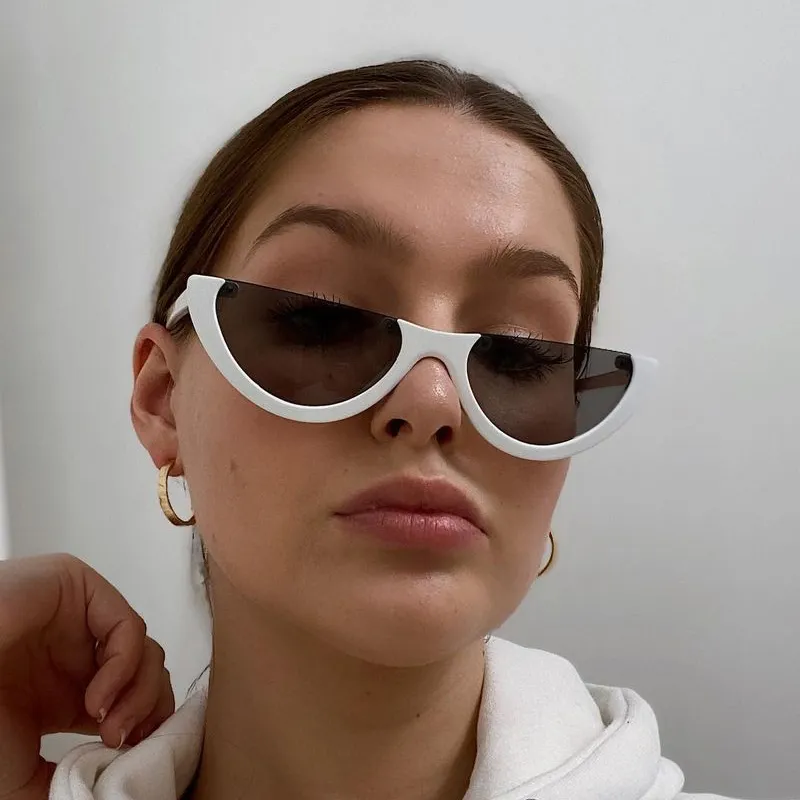 Cat-eye White Sunglasses