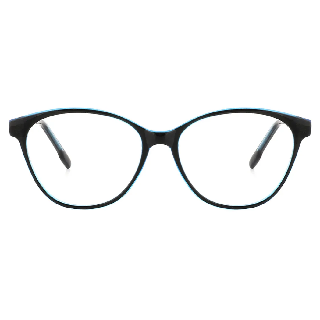 Cat-eye Transparent Blue Eyeglasses
