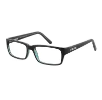 Rectangle Black/Green Eyeglasses