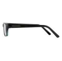 Rectangle Black/Green Eyeglasses