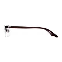 Rectangle Brown Eyeglasses