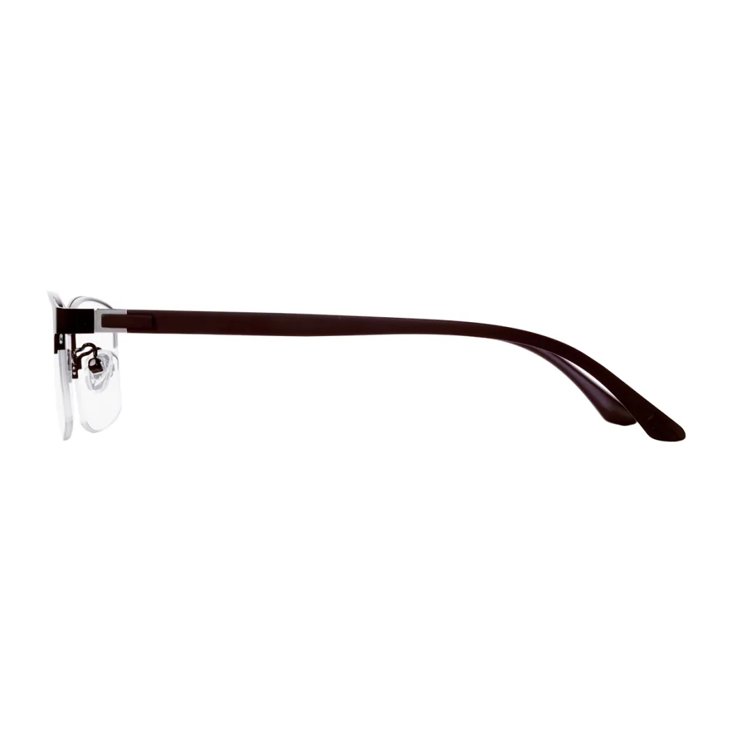 Rectangle Brown Eyeglasses
