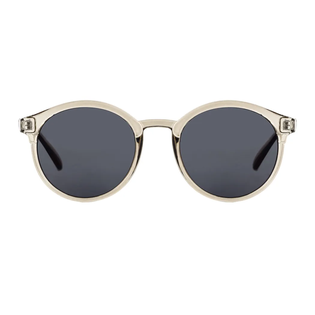 Round Transparent Amber Sunglasses