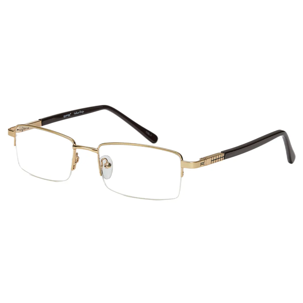 Rectangle Gold Eyeglasses