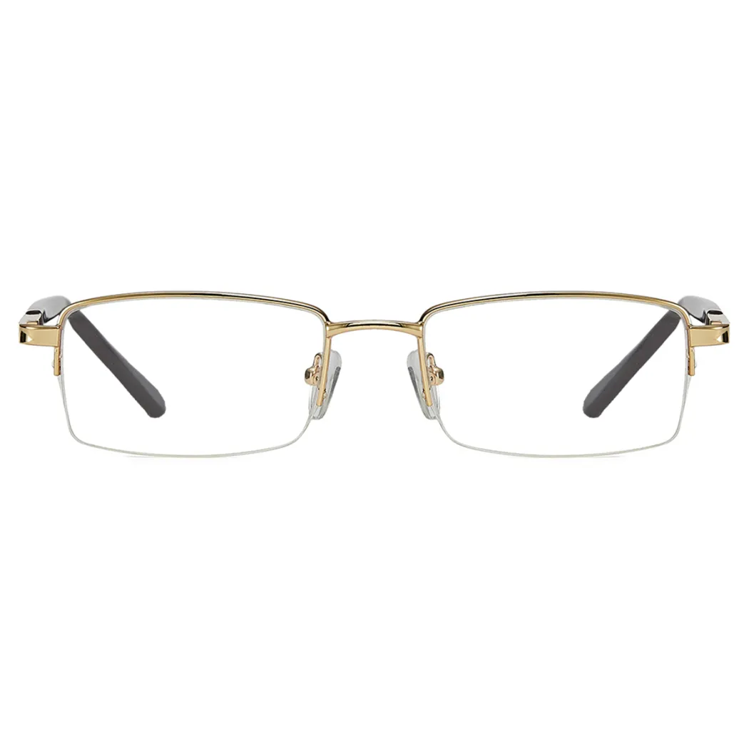 Rectangle Gold Eyeglasses