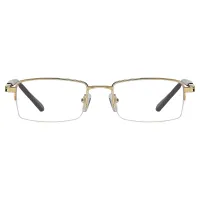 Rectangle Gold Eyeglasses