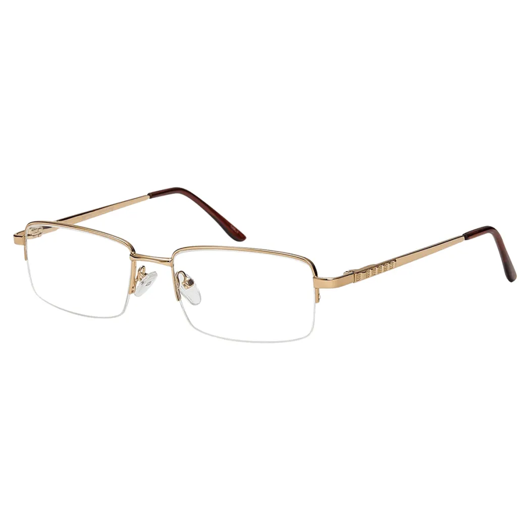 Rectangle Gold Eyeglasses