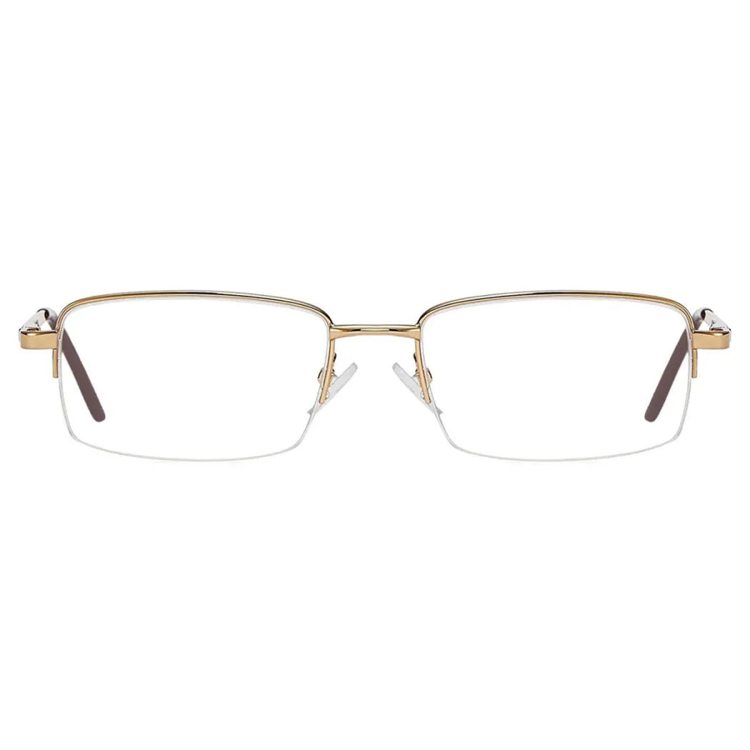 Rectangle Gold Eyeglasses