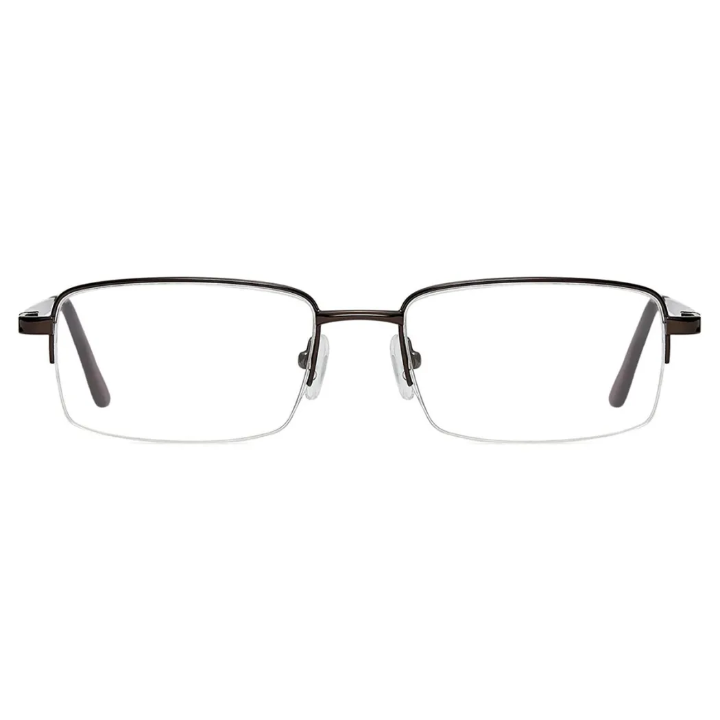 Rectangle Brown Eyeglasses
