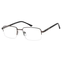 Rectangle Brown Eyeglasses