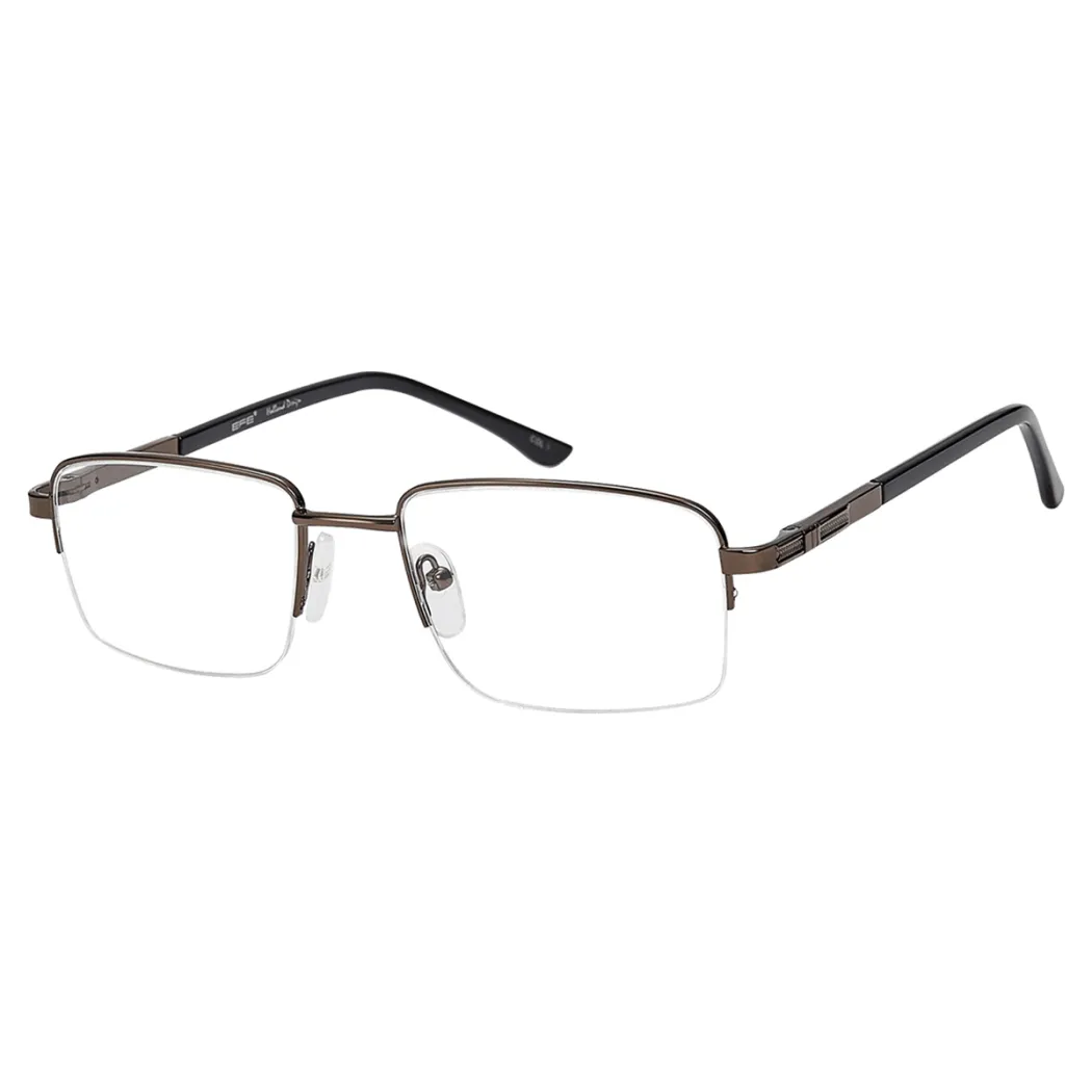 Rectangle Brown Eyeglasses