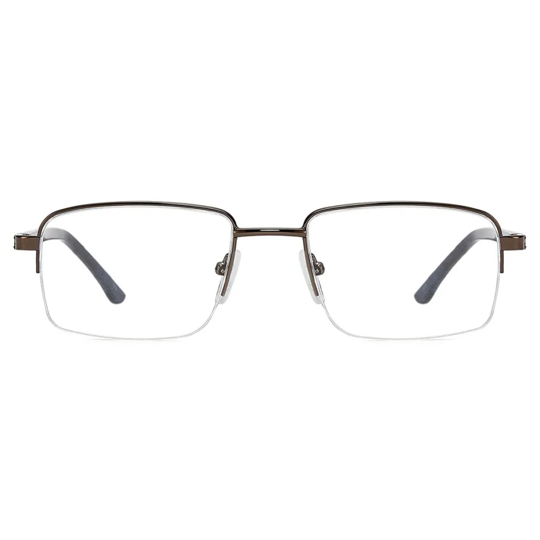 Rectangle Brown Eyeglasses