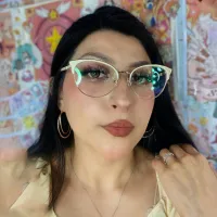 Cat-eye White/Gold Eyeglasses
