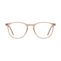 Round Transparent Brown Eyeglasses