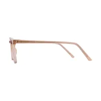 Round Transparent Brown Eyeglasses