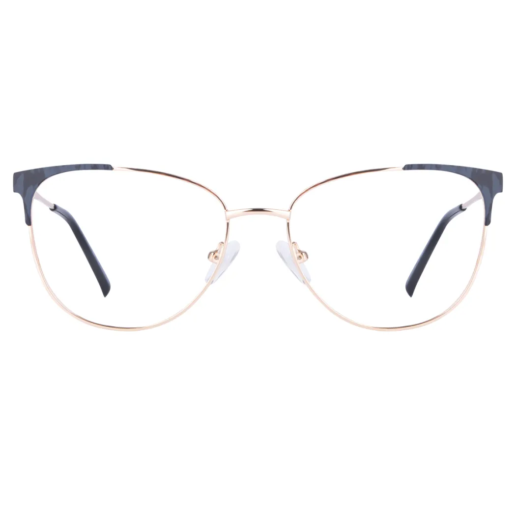 Browline Black Gold Eyeglasses