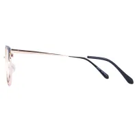 Browline Black Gold Eyeglasses