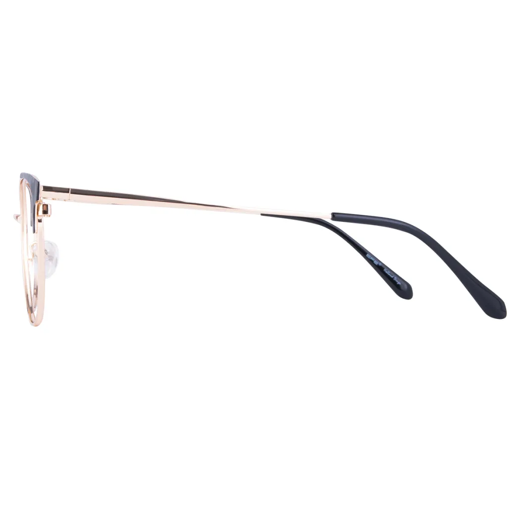 Browline Black Gold Eyeglasses