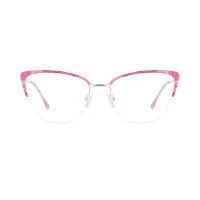 Browline Gradient Pink Eyeglasses