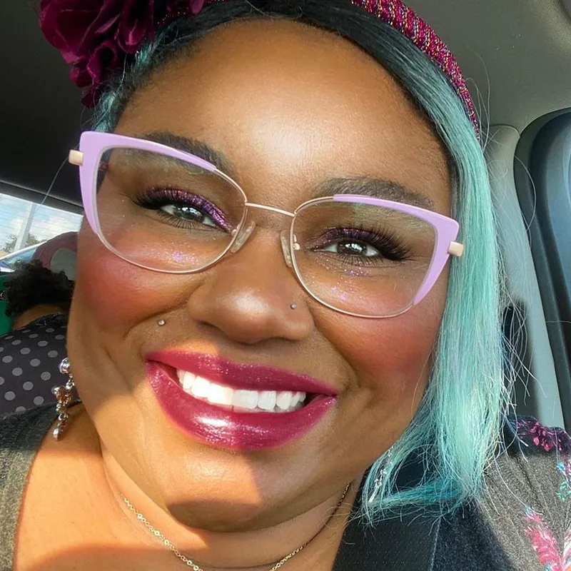 Square Pink Eyeglasses