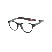 Oval Black/Red Eyeglasses