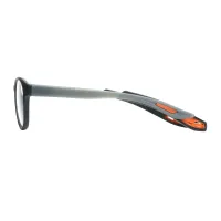 Oval Black/Red Eyeglasses
