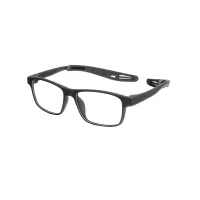 Rectangle Matte Black Eyeglasses