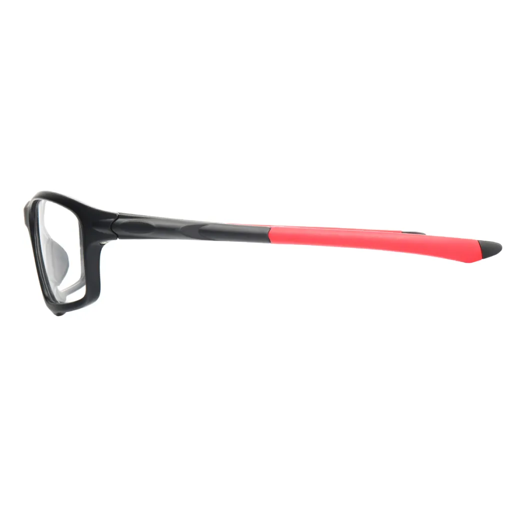 Rectangle Black/Red Eyeglasses
