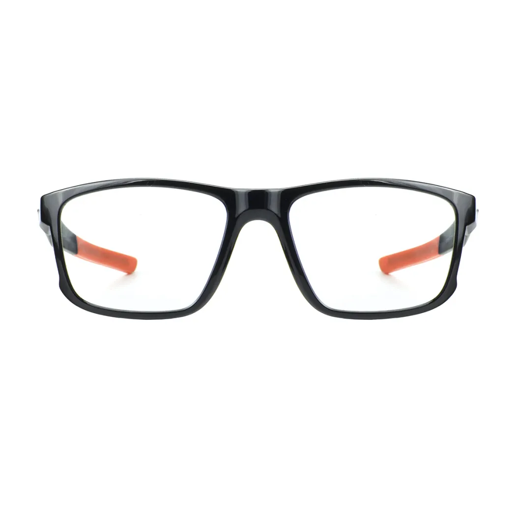 Rectangle Black/Orange Eyeglasses