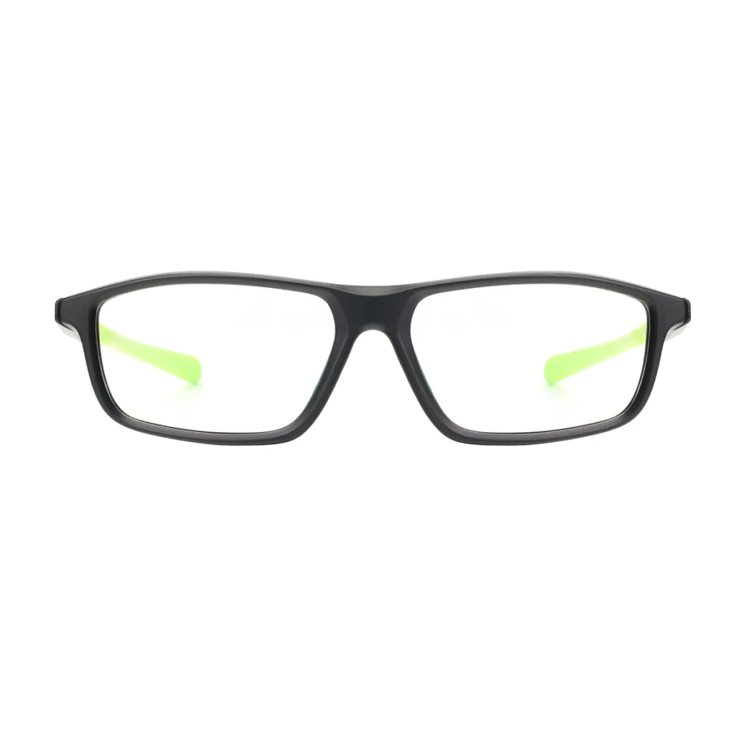 Oval Black/Green Eyeglasses