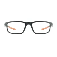 Rectangle Black/Orange Eyeglasses