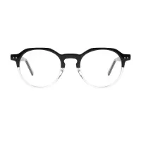 Round Black/Clear Eyeglasses