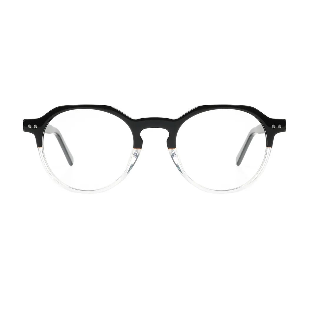 Round Black/Clear Eyeglasses