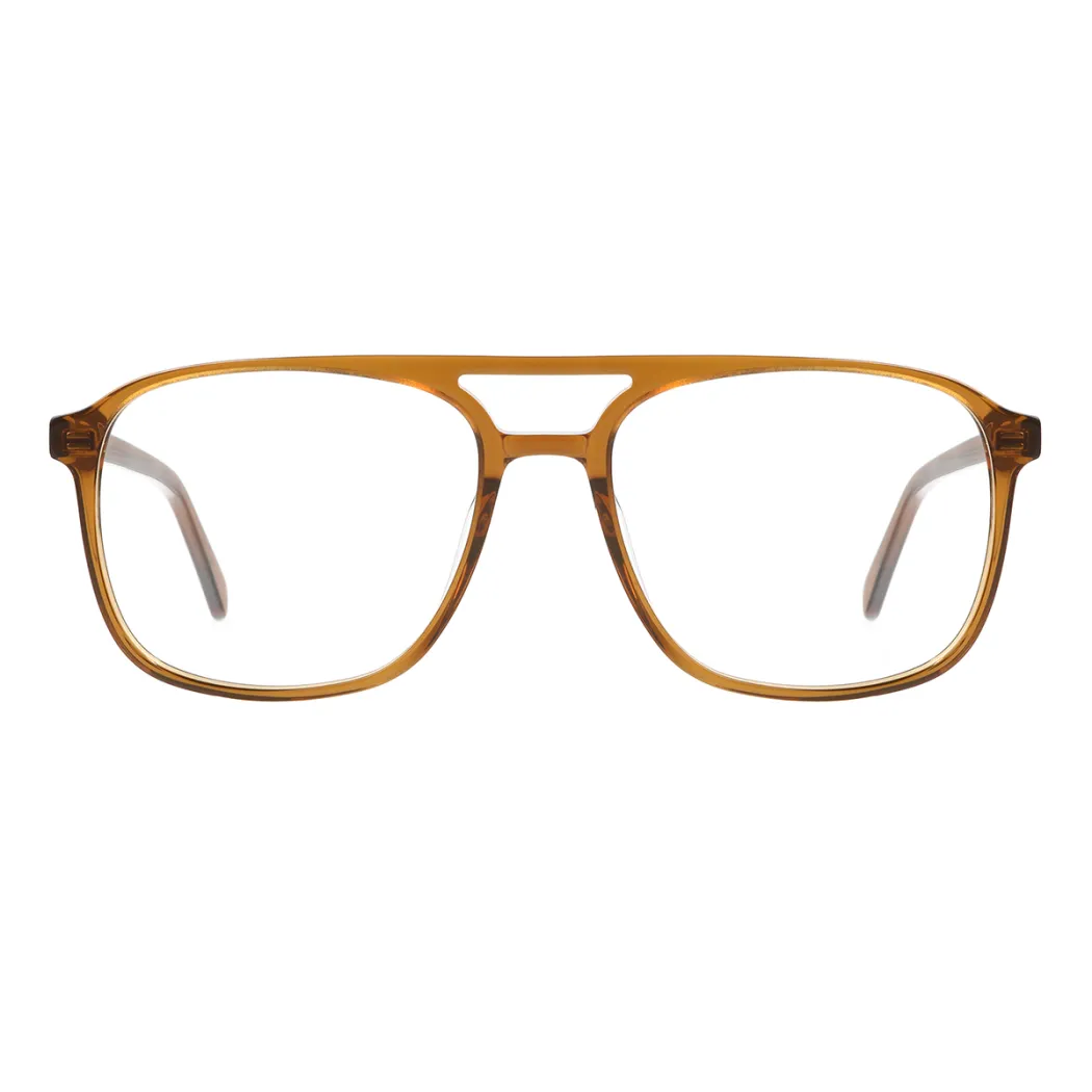 Aviator Transparent Brown Eyeglasses