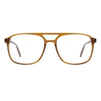 Aviator Transparent Brown Eyeglasses