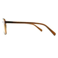 Aviator Transparent Brown Eyeglasses