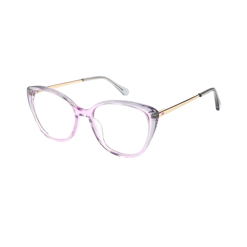Cat-eye Transparent Pink Eyeglasses