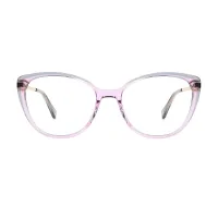 Cat-eye Transparent Pink Eyeglasses