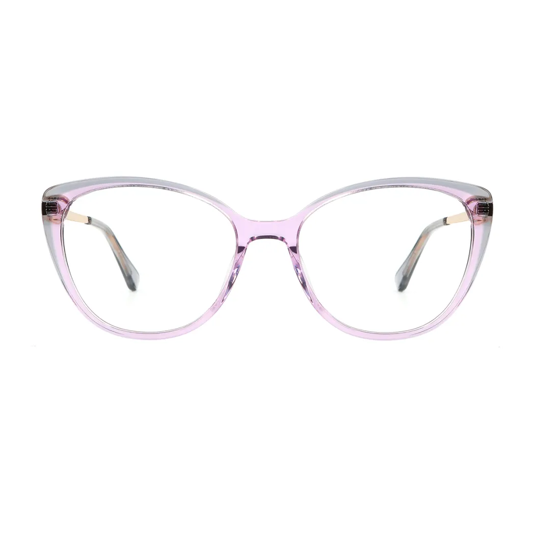 Cat-eye Transparent Pink Eyeglasses