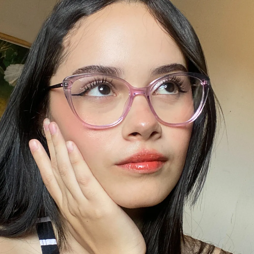 Cat-eye Transparent Pink Eyeglasses